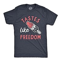 Mens Tastes Like Freedom T Shirt Funny Cool Fourth of July Party Popsicle Tee for Guys