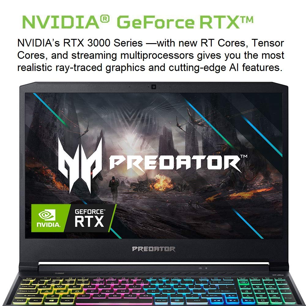 Acer Predator Helios 300 Gaming Laptop, Intel i7-10750H, NVIDIA GeForce RTX 3060 Laptop GPU, 15.6