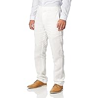 Cubavera Men's Delave 100% Linen Pant, Flat Front Lightweight Fabric, Relaxed Summer Pants For Men