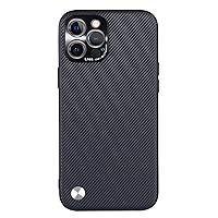 Carbon Fiber Case for iPhone 14/14 Pro/14 Plus/14 Pro Max,Slim and Thin Aramid Cover, Lightweight, Anti-Scratch Lens Protection, Supports Wireless Charging,Gray,13 6.1''