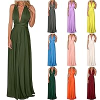 Infinity Dresses for Bridesmaids, Women Wedding Guest Dresses, V Neck Wrap Long Dress Maxi Convertible Multiway Dress