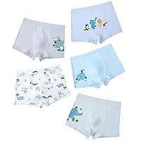 NOLLAM Boys Underwear Cotton Boxer Briefs Comfort Breathable Little Boys Shorts Pack of 5