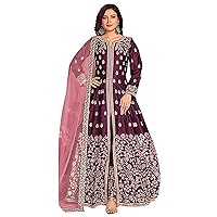 Function Wear Pakistani Designer Sewn Slit Anarkali Gown Suits Indian Style Salwar Kameez Dress