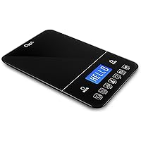 Ozeri ZK19 Touch III 10 kg Digital Kitchen Scale with Calorie Counter, 22 lb, Black