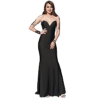 Women's Elegant Embroidery Long Sleeve Transparent Back Maxi Dress Evening Gown