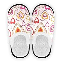 Spa Slippers Yellow Pink Valentine Beautiful Heart For Adult Indoor And Outdoor Closed Toe Cute Slippers
