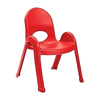 Children's Factory-AB7711PR Angeles Value Stack Kids Chair, Preschool/Daycare/Playroom Furniture, Flexible Seating Classroom Furniture for Toddlers, Red, 11