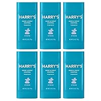 Harry's Deodorant & Antiperspirant - Odor & Sweat Control Antiperspirant for Men - Stone (6 Count)