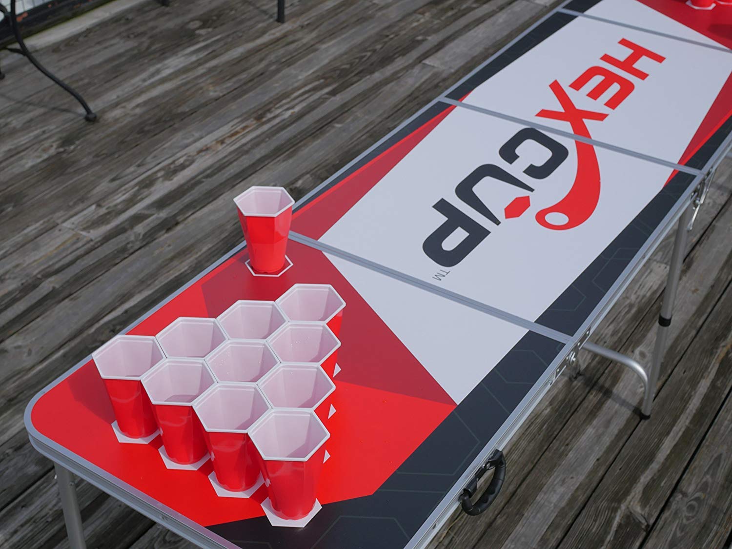 HEXCUP - Reusable Party Pong Cup Set by PartyPong - 22 Reusable Cups, 3 Balls, & Plastic Game Card