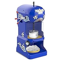 Ice Cub Shaved Ice Machine - Powerful Crushed Ice Maker and Snow Cone Machine for Parties, Concessions, or Events by Great Northern Popcorn (Blue)