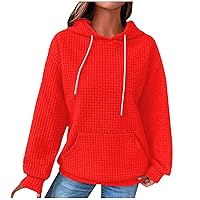 Womens Hooded Button Sweatshirts Collar Drawstring Hoodies Pullover Casual Long Sleeve Sweater Shirts with Pocket