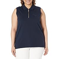Tommy Hilfiger Women's Essential Elevated Short Sleeve Zip Polo