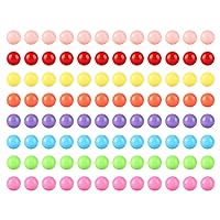 0.47 inch(12mm) Game Replacement Marbles Balls,96pcs Game Balls for Board Game,Rainbow Bead Game,Color Sorting Toy,Marble Games DIY Craft (8 Colors)