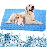 Dog Cooling Mat, Pet Dog Self Cooling Pad, Ice Silk Washable Summer Cool Mat for Cats, Kennels, Crates and Beds (XX-Large 59''×40'', Blue)