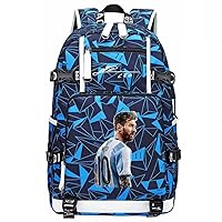 Soccer Player M-essi Multifunction Backpack Travel Laptop Fans Multicolour Bag For Men Women