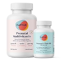 Prenatal Vitamin Lemon + DHA | Omega 3 Fish Oil with DHA & EPA for Brain Development & Nervous System Support | 26+ Vital Nutrients | Dietitian-formulated, 3rd Party Tested, 30 Servings
