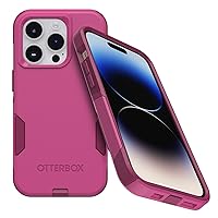 OtterBox iPhone 14 Pro (ONLY) Commuter Series Case - INTO THE FUCSHIA (Pink), slim & tough, pocket-friendly, with port protection
