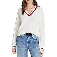 Club Monaco Women's Oversized V Neck Sweater