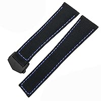 For Tag Heuer CARRERA AQUARACER 20mm 22mm Watch Bracelets Canvas Nylon Leather Watch Strap Fold Buckle Black Watch Band