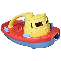 Tugboat, Assorted CB - Pretend Play, Motor Skills, Kids Bath Toy Floating Pouring Vehicle. No BPA, phthalates, PVC. Dishwasher Safe, Recycled Plastic, Made in USA.