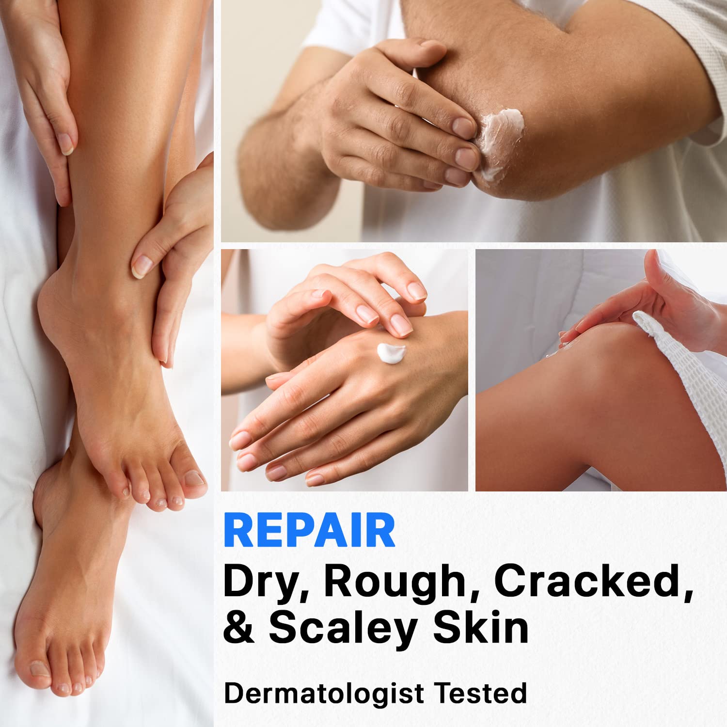 Ebanel Urea Cream 40% plus Salicylic Acid 2%, Foot Cream for Dry Cracked Feet Heels Knees Elbows Hands Repair Treatment, Foot Moisturizer Corn Callus Dead Skin Remover Toenail Softener for Feet Care
