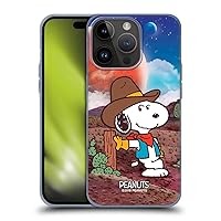 Head Case Designs Officially Licensed Peanuts Nebula Ranger Snoopy Space Cowboy Soft Gel Case Compatible with Apple iPhone 15 Pro