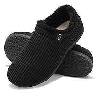 XIHALOOK Womens Mens Fuzzy Slippers Lightweight Closed Back House Shoes Slip on for Indoor Outdoor