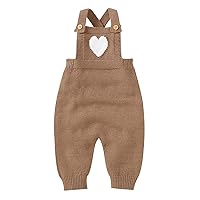 Baby Shirts 6-9 Months Newborn Infant Baby Knit Romper Cotton Sleeveless Strap Boy Girl Heart Gender Neutral