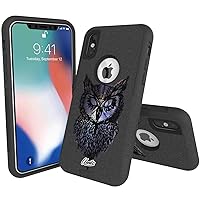 Design Commuter Case Compatible with Apple iPhone XR (2018) - Designed for Apple iPhone XR Case Black - Nebula Owl