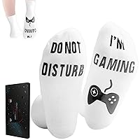 Do Not Disturb I'm Gaming Socks,Fathers Day Dad Gifts For Men,Gamer Socks Gift For Teenage Boys,Gifts For Son,Men,Dad,Husband