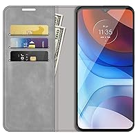 Motorola ThinkPhone Case Wallet, PU Leather Magnetic Full Body Shockproof Card Holder Stand Folio Flip Protective Cover for Motorola Moto ThinkPhone 5G Phone Case (Gray)
