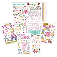 Paper House Productions Baby Girl Stickers Set, Multi