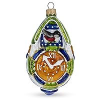 Cuckoo Clock Glass Christmas Ornament