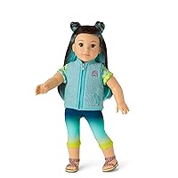 Corinne Tan Girl of the Year 2022 18-inch Doll Camping Outfit with Vest, Tee, and Sandals, For Ages 8+