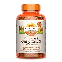 Odorless Garlic Supplement, 10 mg, Equivalent to 1000mg Garlic Bulb, 250 Softgels (Packaging May Vary)