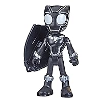 Marvel Spidey and His Amazing Friends Black Panther Hero Figure Toy, 4-Inch Super Hero Action Figure with 1 Accessory for Kids Ages 3 and Up, Small