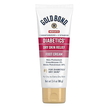 Gold Bond Ultimate Diabetics' Dry Skin Relief Foot Cream 3.4 oz., Soothes Skin Discomfort