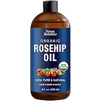 Organic Rosehip Oil for Face 8 fl oz - Gua Sha Oil - Facial Oil for Gua Sha Massage - Rose Hip Oil - Rosehip Seed Oil - Aceite de Rosa Mosqueta
