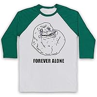 Men's Forever Alone Meme 3/4 Sleeve Retro Baseball Tee