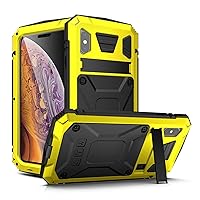 Armor Heavy Duty Protection Case para iPhone 11 IP68 Impermeable Metal Tank 360 Cubierta completa para iPhone 12 Mini 11 Pro X Xs Max 2022 (Color : Yellow, Size : iPhone 13 Pro)
