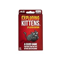 Exploding Kittens Original 2 Player Edition - Hilarious Games for Family Game Night - Funny Card Games for Ages 7 and Up - 56 Cards