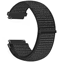 Vodtian 22 mm Quick Release Watch Strap for Galaxy Watch 46 mm, Gear S3 Frontier/Classic, Fossil Gen 5/Men's Gen 4/Women's Gen 4, Huawei GT/GT 2, Nylon Replacement Sport Strap (22 mm, Shell), 20mm, Dark Black