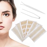 Double Eyelid Stickers,Eyelid Tape,Invisible Eyelid Tape,960 Pcs Natural Invisible Single Side Eyelid Tape Stickers with Fork Rod & Tweezer,Instant Eyelid Lift,Perfect for Droopy,Uneven,Monolids