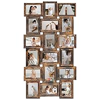 4x6 Picture Frame Collage Large Photo Collage Frame for Wall 18 Openings Collage Picture Frames Photo Frame Collage Wall Decor for Living Room Bedroom - Rusted Gold