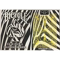 Zebra Deck Playing Cards by Bicycle Black White Striped
