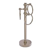 Allied Brass 983T Vanity Top 3 Ring Twisted Accents Guest Towel Holder, Antique Pewter