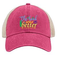 The Book was Better Hat for Men Baseball Cap Low Profile Washed Dad Hat Quick Dry