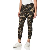 COVER GIRL Women's Army Style Camo Print Skinny Button Or Drawstring Jogger