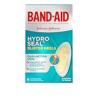 Band-Aid Brand Hydro Seal Adhesive Bandages for Heel Blisters, Waterproof Blister Pad and Hydrocolloid Gel Bandage, Sterile and Long-Lasting, 6 ct