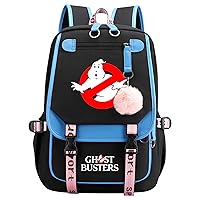 Teens Novelty Daypack Ghostbusters Lightweight Bookbag with USB Charging Port,Casual Travel Bagpack for Student